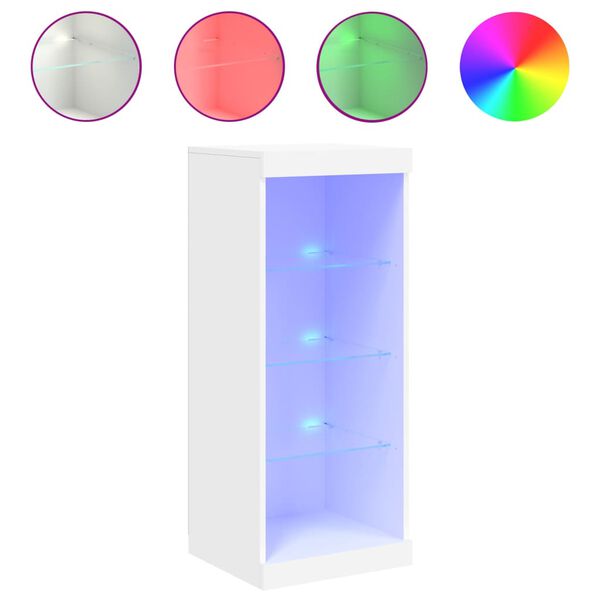 vidaXL Sideboard mit LED-Beleuchtung Wei&szlig; 41x37x100 cm