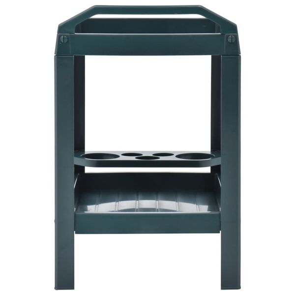 vidaXL Getränkewagen Grün 69×53×72 cm Kunststoff