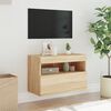 vidaXL TV-Wandschrank mit LED-Leuchten Sonoma-Eiche 60x30x40 cm