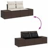 vidaXL Sofa Set mit Kissen 6 pcs Poly-Rattan