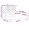 vidaXL LED Boxspringbett mit Matratze Rosa 180 x 200 cm Stoff