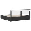 vidaXL Bettrahmen Schwarz und Silber 200 x 200 cm Holzwerkstoff