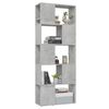 vidaXL B&uuml;cherregal Raumteiler Betongrau 60x24x155 cm