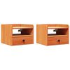 vidaXL Nachttisch 2 stk. Wachsbraun 38 x 36 x 29,5 cm