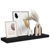 vidaXL Schweberegal Schwarz 80x23,5x3,8 cm MDF