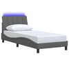 vidaXL Bettgestell ohne Matratze "Hanko" Dunkelgrau 90x190 cm Stoff