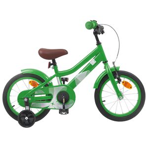 vidaXL Kinderfahrrad 16 Zoll f&uuml;r 4-6 Jahre alt Gr&uuml;n