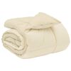 vidaXL Winterbettdecke Gepolstert Creme 200 x 220 cm Mikrofaser