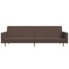 vidaXL Schlafsofa 2-Sitzer mit Fu&szlig;hocker Taupe Stoff