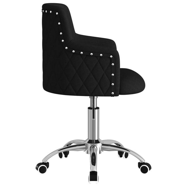 vidaXL B&uuml;rostuhl Drehbar Schwarz Stoff