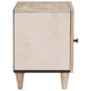 vidaXL Nachttisch 2 pcs Beige 40 x 33 x 46 cm Massivholz Akazie