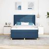 vidaXL Boxspringbett mit Matratze Blau 140 x 190 cm Stoff