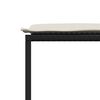 vidaXL 11-tlg. Garten-Essgruppe mit Kissen Schwarz Poly Rattan