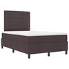 vidaXL Boxspringbett mit Matratze Dunkelbraun 120 x 190 cm Stoff