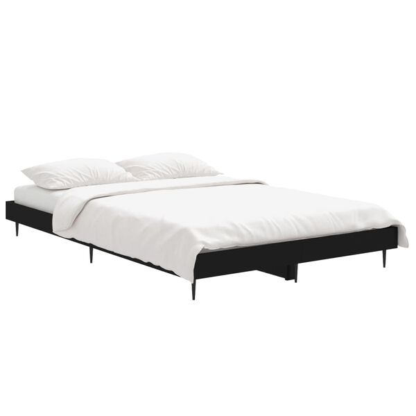 vidaXL Bettgestell Schwarz 120x190 cm Holzwerkstoff