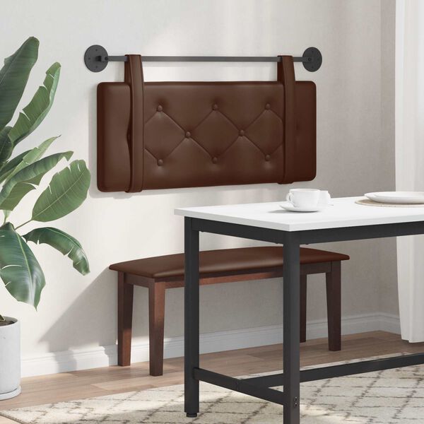 vidaXL H&auml;ngevorderseite Wandmontiert Braun 100 cm Kunstleder