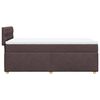 vidaXL Boxspringbett mit Matratze Dunkelbraun 90x200 cm Stoff