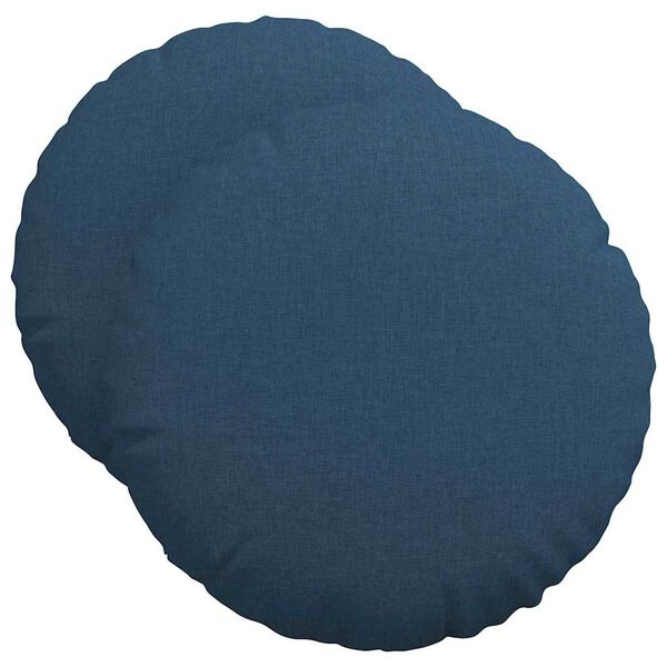 vidaXL Sitzkissen 2 pcs Blau &Oslash;50 x 19 cm Stoff
