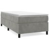 vidaXL Boxspringbettgestell Hellgrau 90x200 cm Samt