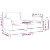 vidaXL 2-Sitzer-Sofa Cappuccino-Braun 140 cm Kunstleder