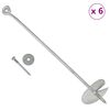 vidaXL Erdanker 6 Stk. 10&times;60 cm Verzinktes Metall