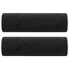 vidaXL 2-Sitzer-Sofa mit Kissen Schwarz 140 cm Samt