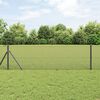 vidaXL Geschwei&szlig;ter Drahtzaun Grau 0,8 x 10 m