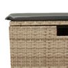 vidaXL 6-tlg. Garten-Sofagarnitur mit Kissen Beige Poly Rattan