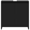 vidaXL Badezimmerschrank Schwarz 60x33x61 cm Holzwerkstoff