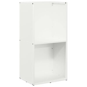 vidaXL Brennholzregal Wei&szlig; 40x30x80 cm Kaltgewalzter Stahl