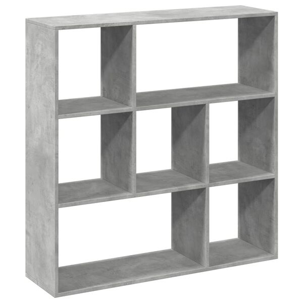 vidaXL Raumteiler-B&uuml;cherregal Betongrau 102x29x103,5 cm Holzwerkstoff