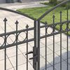 vidaXL Zauntor mit Schloss Grau 301 x 224,5 cm Stahl