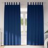 vidaXL Verdunkelungs-Vorh&auml;nge mit Ringen 2 pcs Dunkelblau 225 x 140 cm