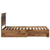 vidaXL Bettrahmen mit Kopfteil Altholz 100 x 200 cm Holzwerkstoff