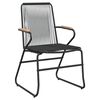 vidaXL 7-tlg. Garten-Essgruppe Schwarz PVC-Rattan