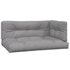 vidaXL Palettenkissen 3-tlg. Grau Stoff