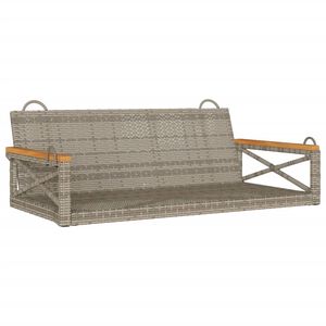 vidaXL H&auml;ngebank Grau 109x62x40 cm Poly Rattan
