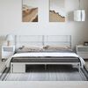 vidaXL Bettgestell mit Kopfteil Metall Wei&szlig; 193x203 cm