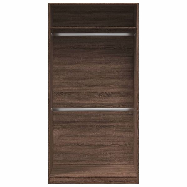 vidaXL Kleiderschrank Braun Eiche-Optik 100x50x200 cm Holzwerkstoff