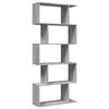 vidaXL Raumteiler-B&uuml;cherregal 5 Etagen Grau Sonoma 70x24x161 cm