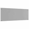 vidaXL K&uuml;chenr&uuml;ckwand 2 pcs Hellgrau 110 x 40 cm Geh&auml;rtetes Glas