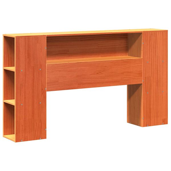 vidaXL Kopfteil mit Stauraum Wachsbraun 150 cm Massivholz Kiefer