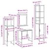 vidaXL Badezimmerm&ouml;bel Set mit Speicher 4 pcs Braun 33 x 33 x 185.5 cm