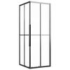 vidaXL Duschkabine Matt ESG 80x80x180 cm Schwarz