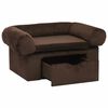 vidaXL Hundesofa mit Schublade Braun 75x50x38 cm Pl&uuml;sch
