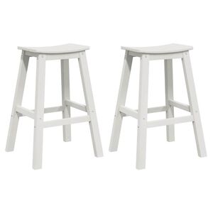 vidaXL Barhocker 2 stk. Wei&szlig; 52 x 43 x 73,5 cm HDPE