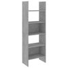 vidaXL 4-tlg. B&uuml;cherregal-Set Betongrau Holzwerkstoff