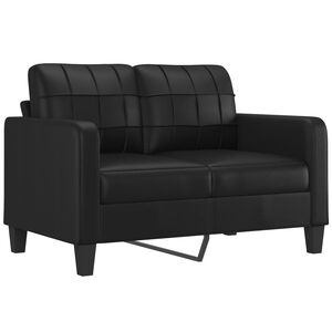 vidaXL 2-Sitzer-Sofa Schwarz 120 cm Kunstleder