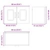vidaXL K&uuml;chenschrank Kalmar Braun Eichen-Optik 60 x 31 x 40 cm