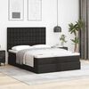 vidaXL Ottoman-Bett mit Matratze Schwarz 140x200 cm Kunstleder